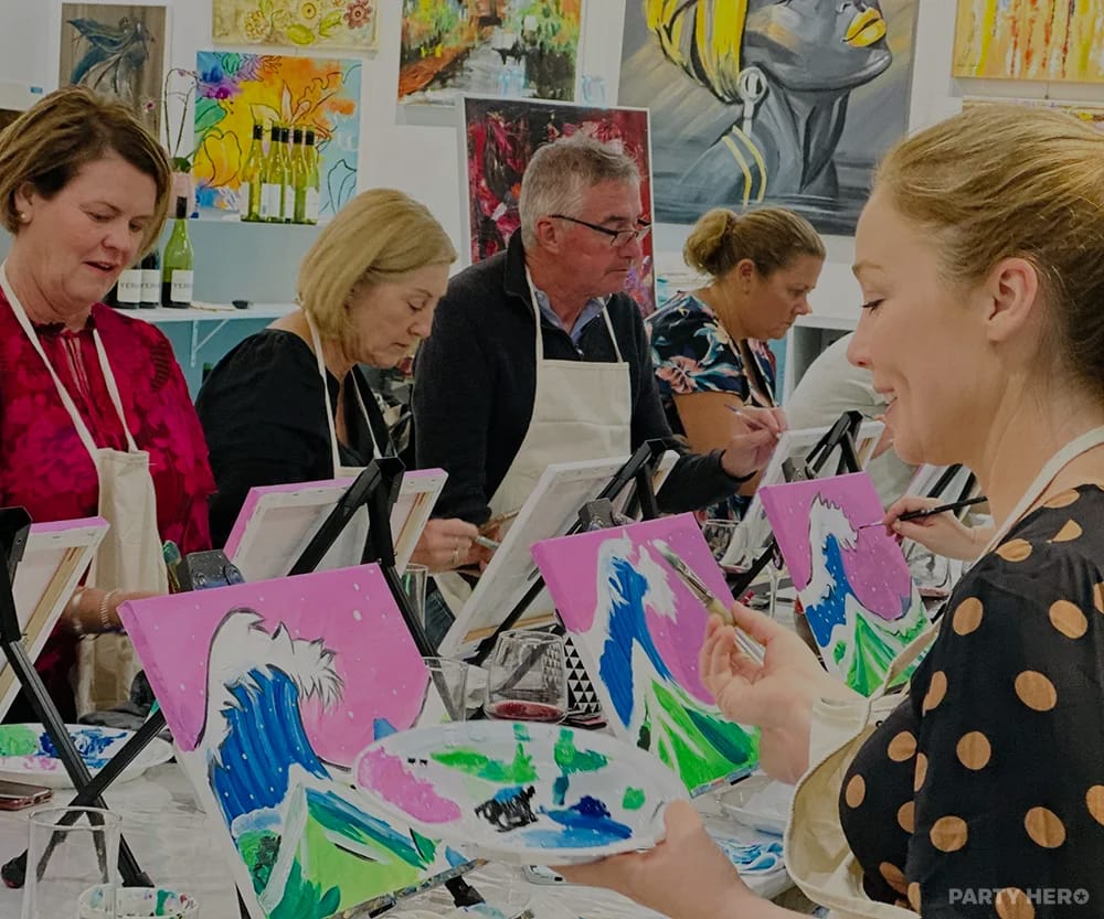 Mahan Art School paint & sip in Sydney - group bookings