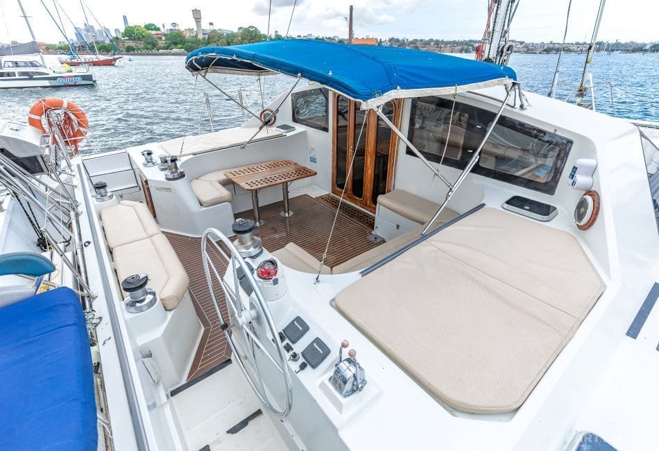 Obsession catamaran hire on Sydney Harbour