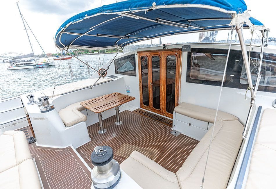 Obsession catamaran hire on Sydney Harbour