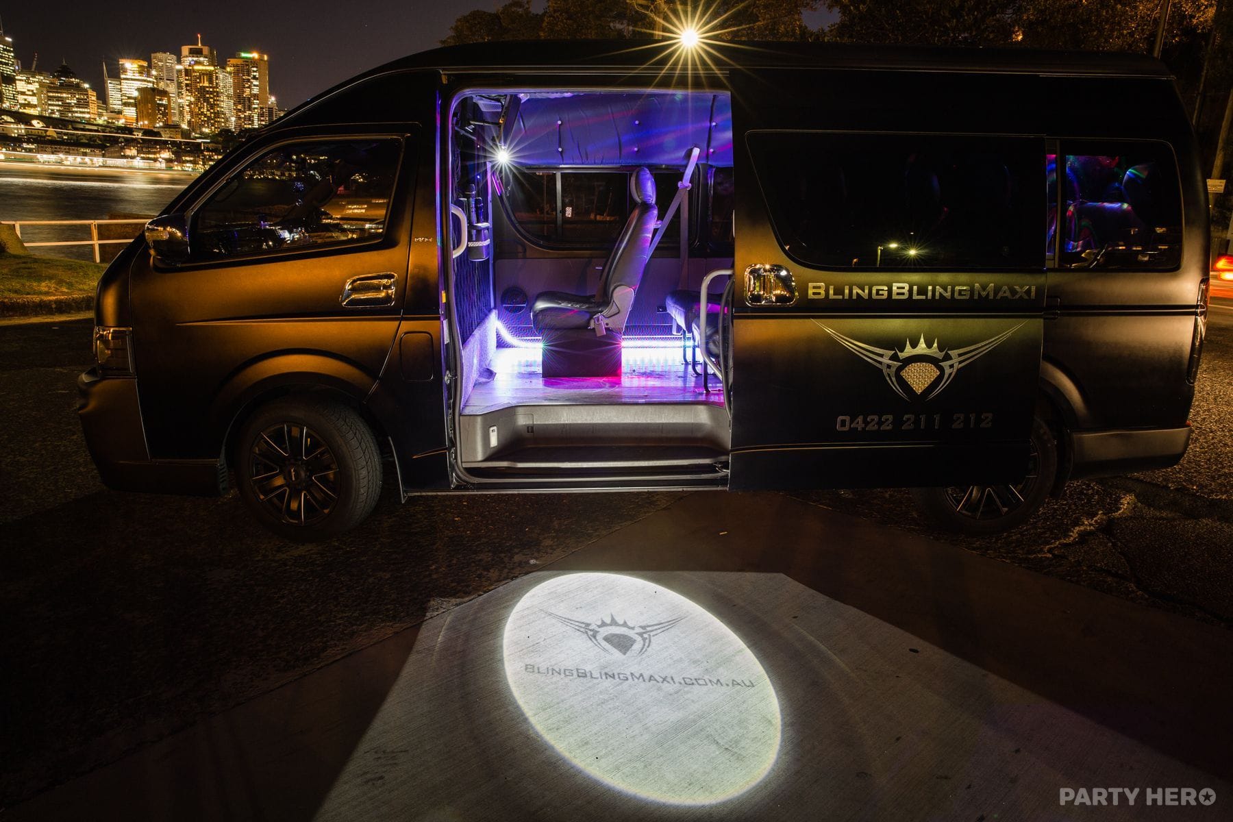 Bling Bling Maxi - party bus hire in Sydney