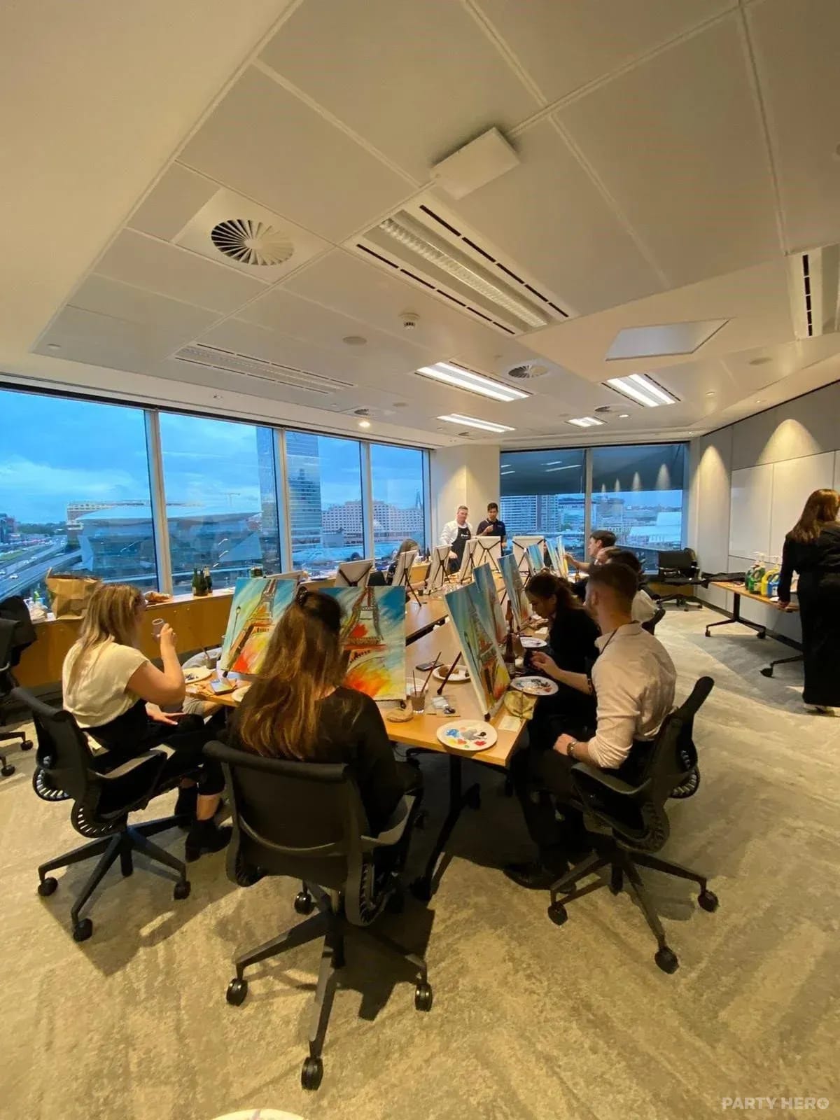 Monet and Moscato paint & sip in Sydney - group bookings