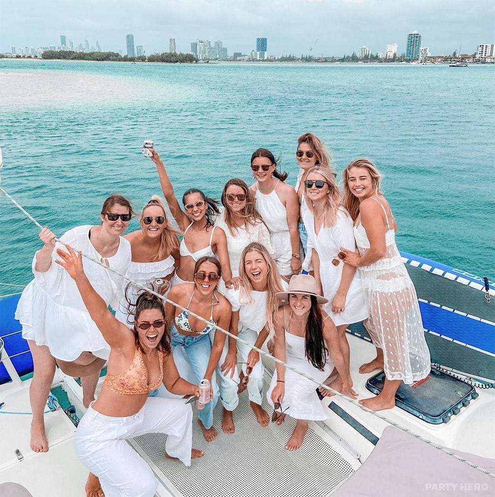 Private party boat cruising Sydney Harbour, booked through Get Loose