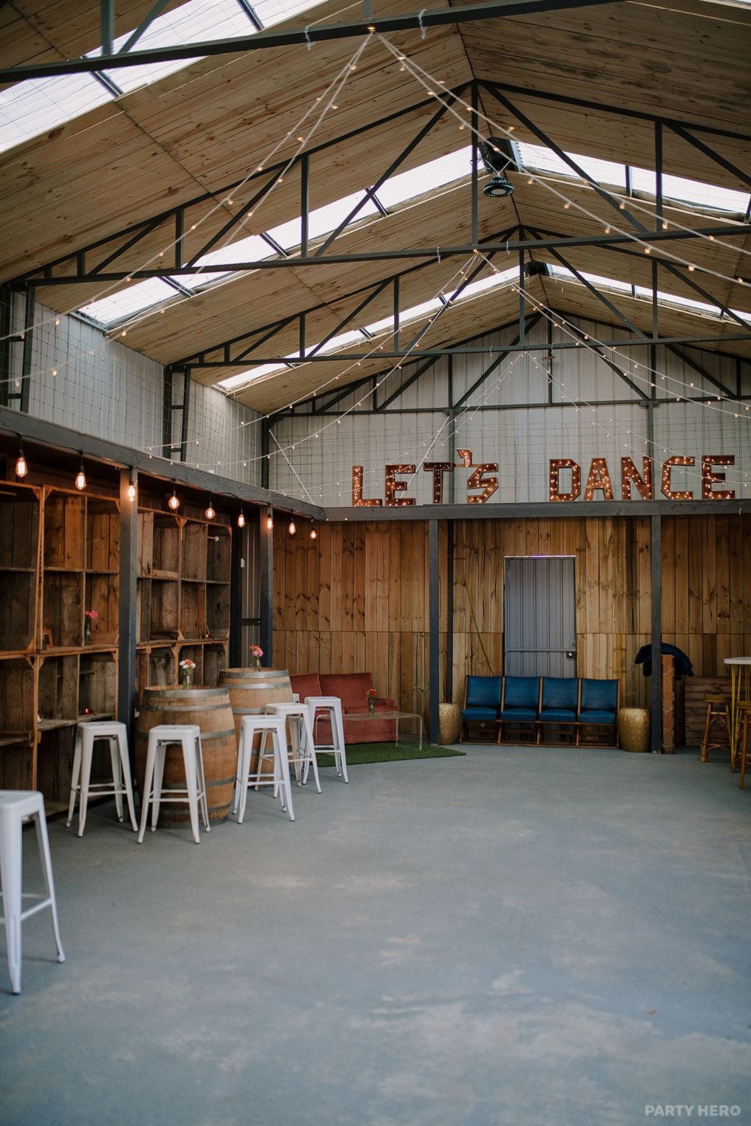 The Barn at The Peacock Estate - party venue on the Mornington Peninsula