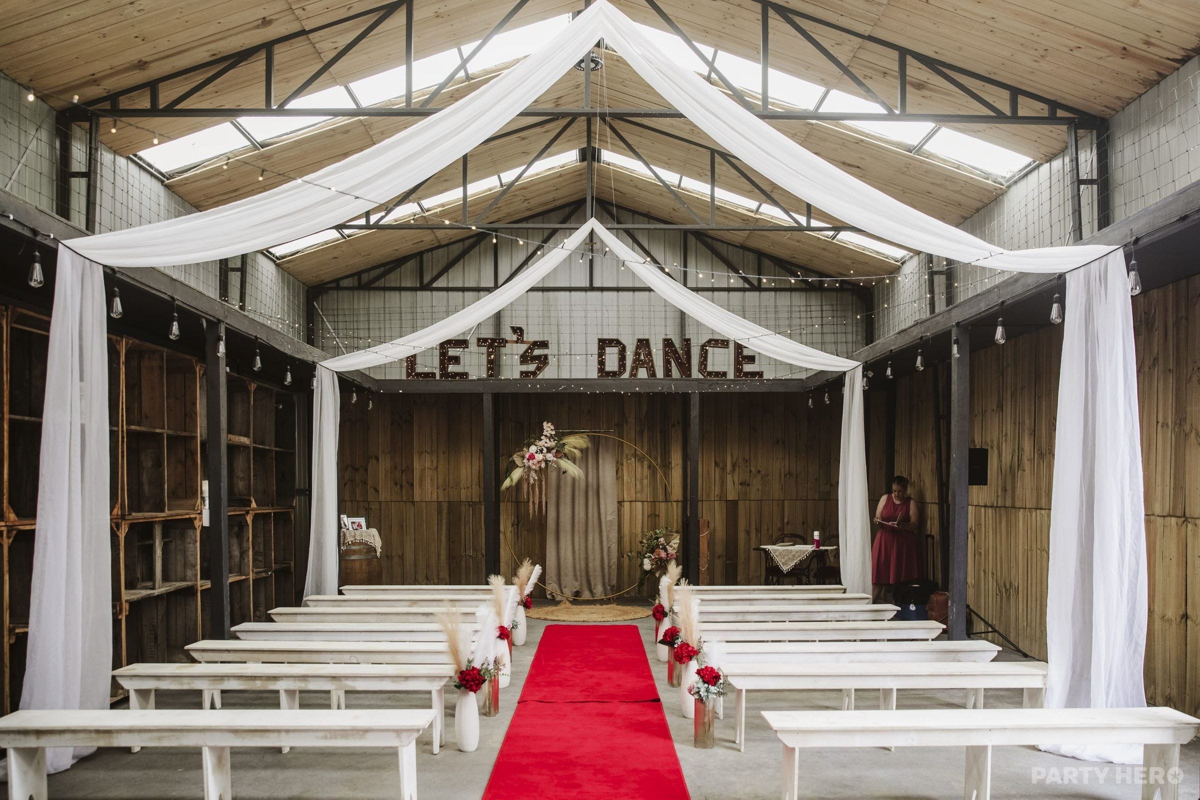 The Barn at The Peacock Estate - party venue on the Mornington Peninsula