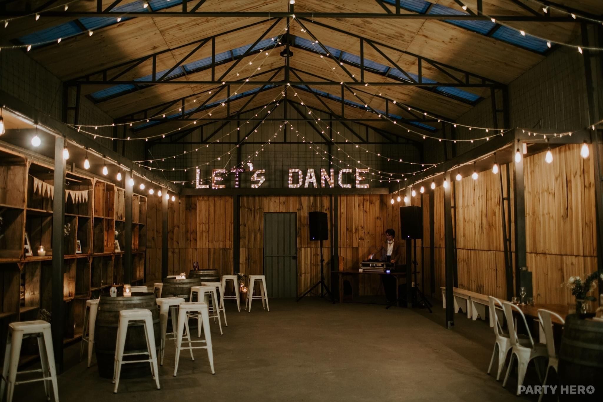 The Barn at The Peacock Estate - party venue on the Mornington Peninsula