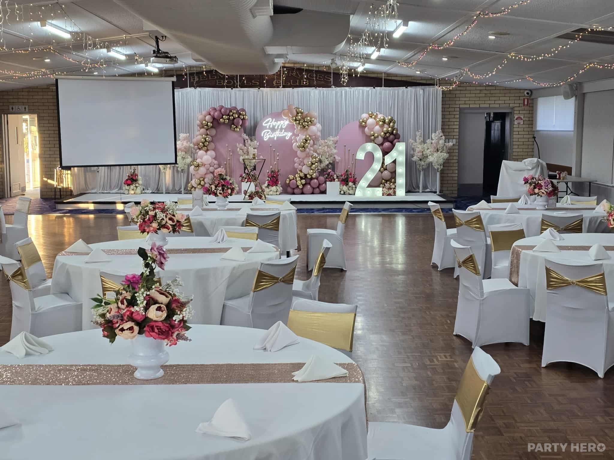 The Hibiscus Room at Belmont Services Bowls Club - party venue in Brisbane
