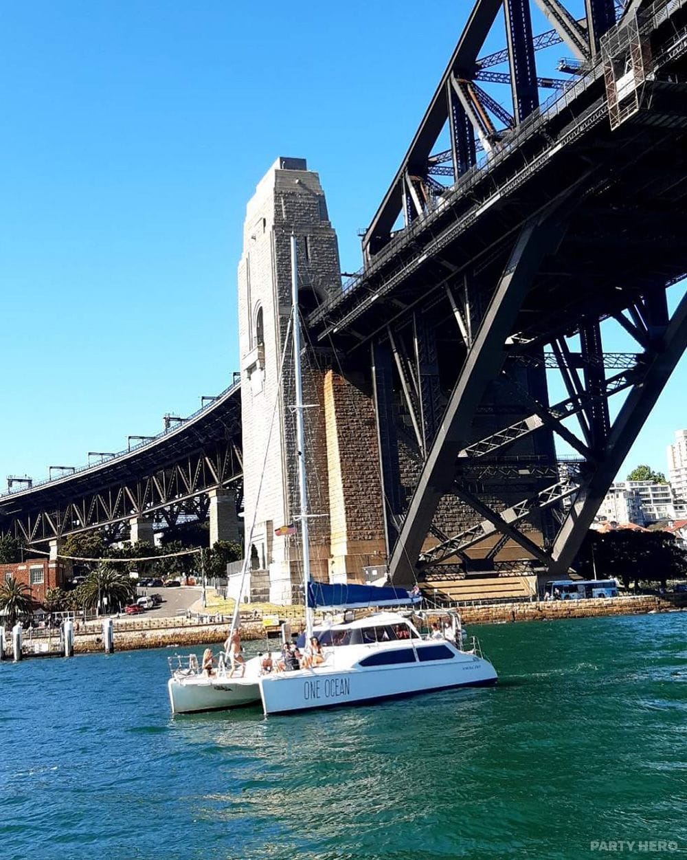 One Ocean catamaran hire on Sydney Harbour