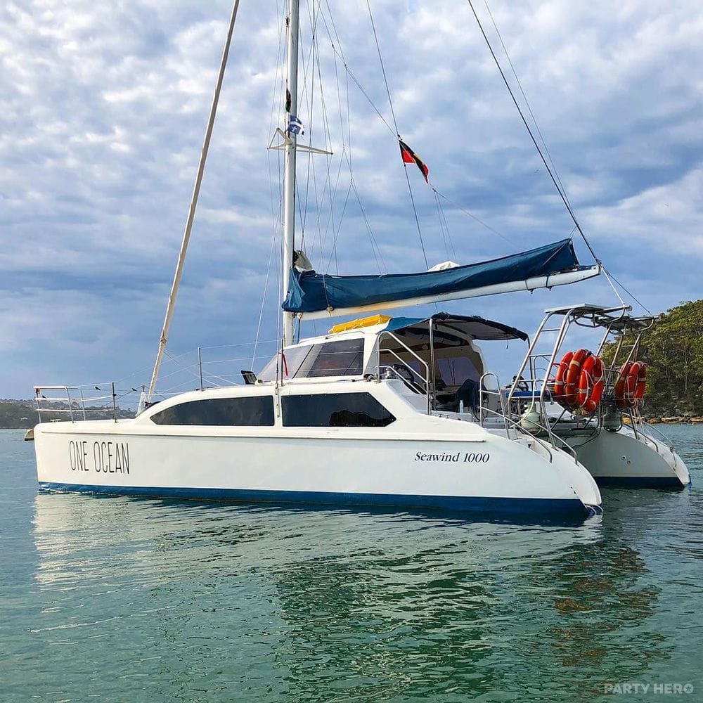One Ocean catamaran hire on Sydney Harbour