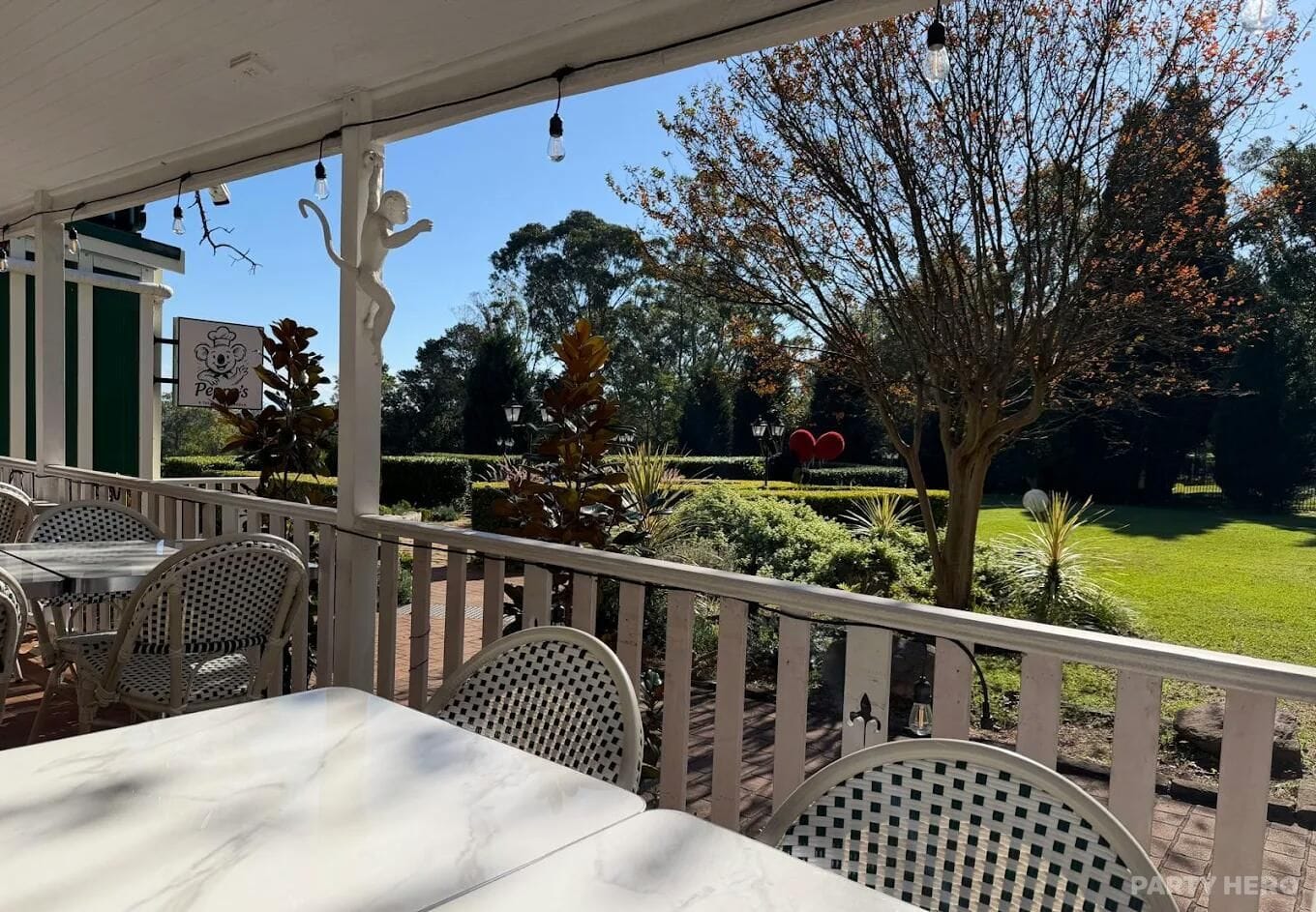 The Courtyard at The Heritage House - party venue hire