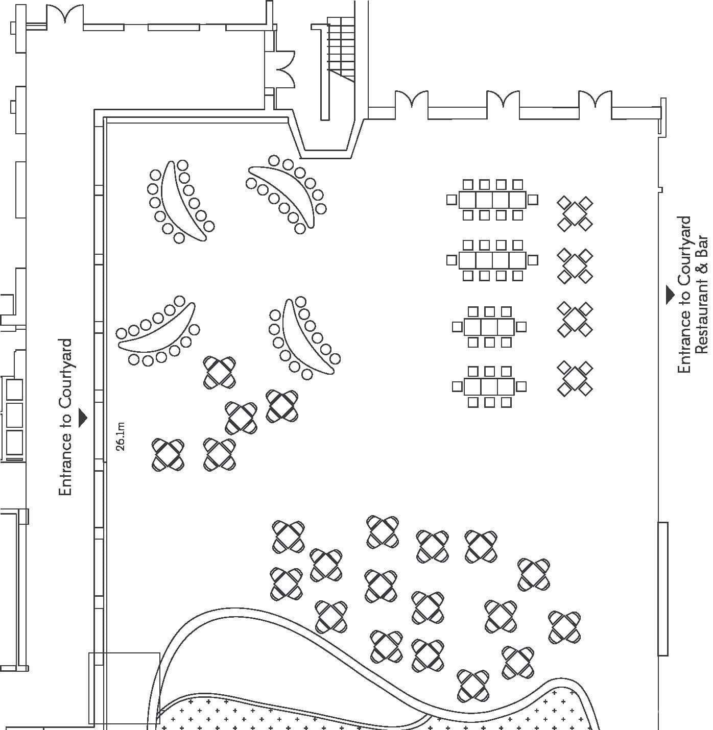 Courtyard Restaurant & Bar at HostCo Sydney - party venue hire