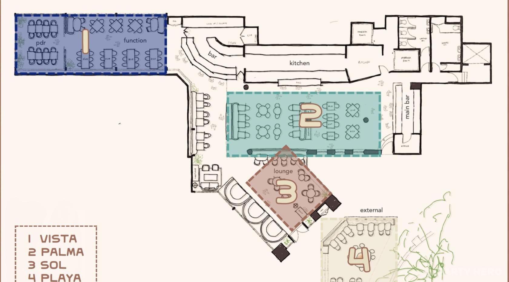 Vista at Four Hundred - party venue hire