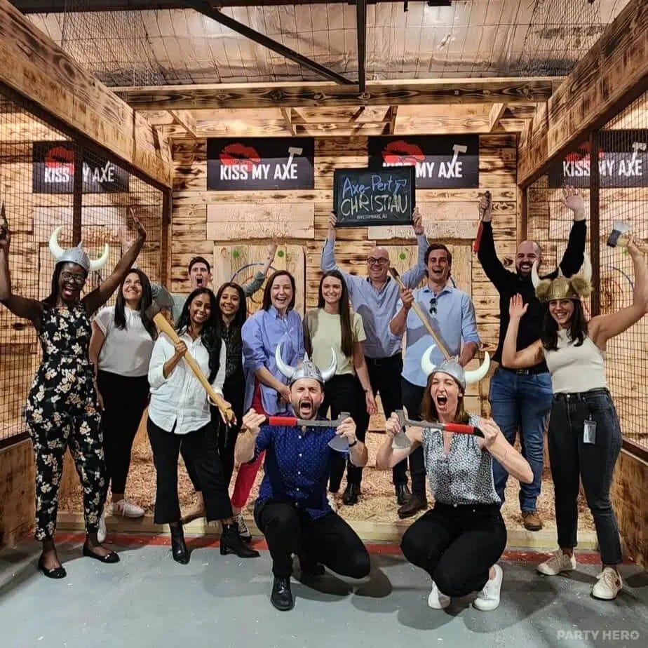 Kiss My Axe axe throwing in Sydney - group bookings