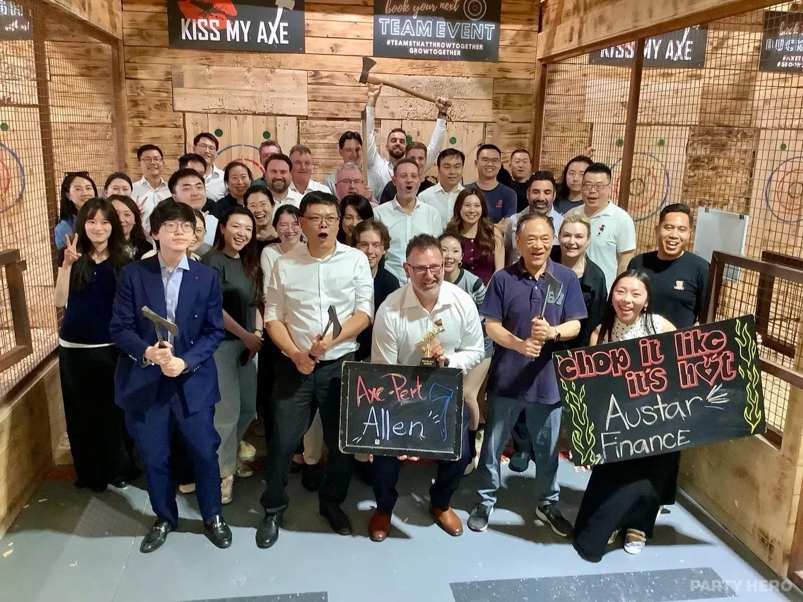 Kiss My Axe axe throwing in Sydney - group bookings