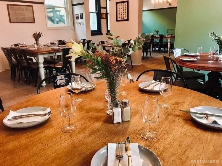 The Dining Room at The Pourhouse - party venue in the Hunter Valley