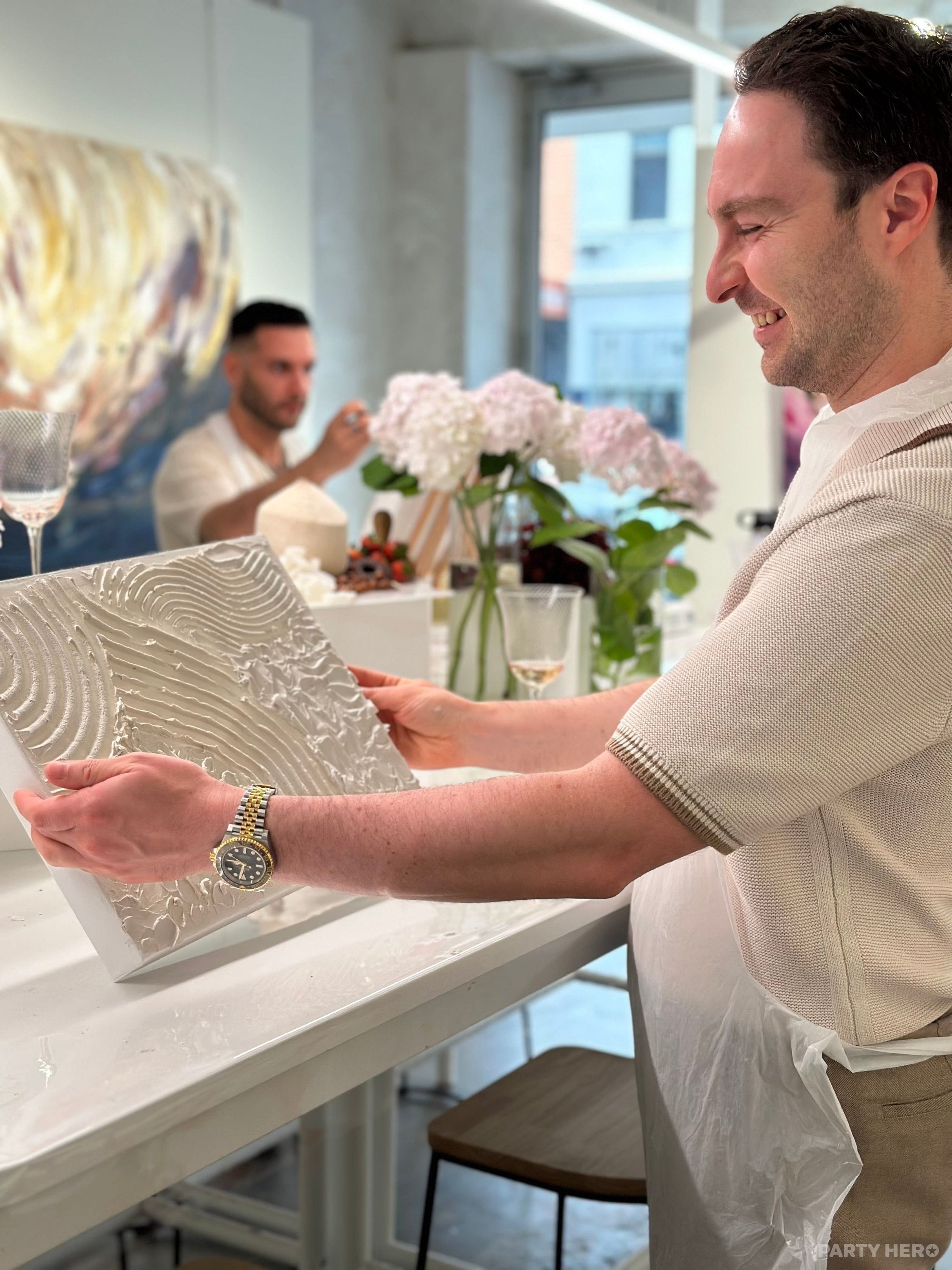Sossy and Canvas - paint and sip in Melbourne