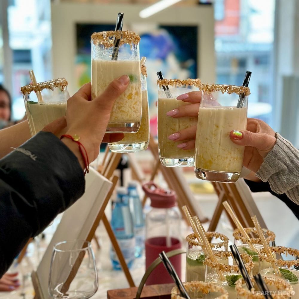 Sossy and Canvas - paint and sip in Melbourne