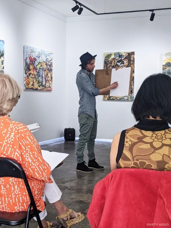 Peach Black Gallery life drawing in Sydney - group bookings