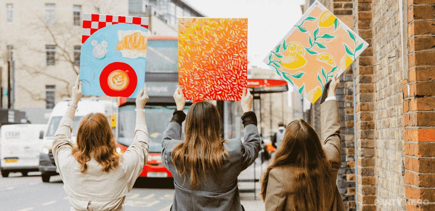 Pinot & Picasso paint & sip in Sydney - group bookings