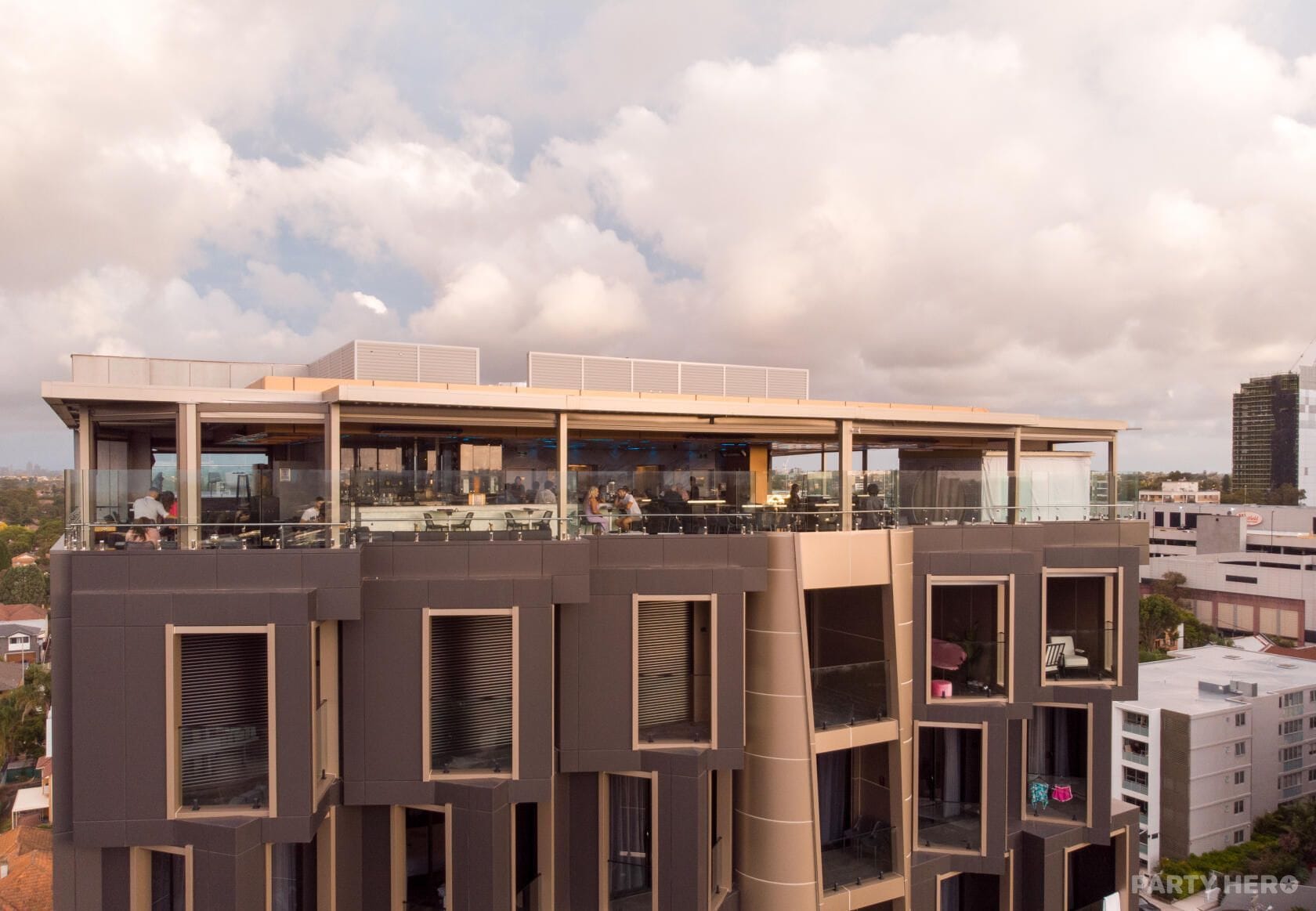 Semi-Private Rooftop Bar at Skye Bar & Lounge - party venue hire