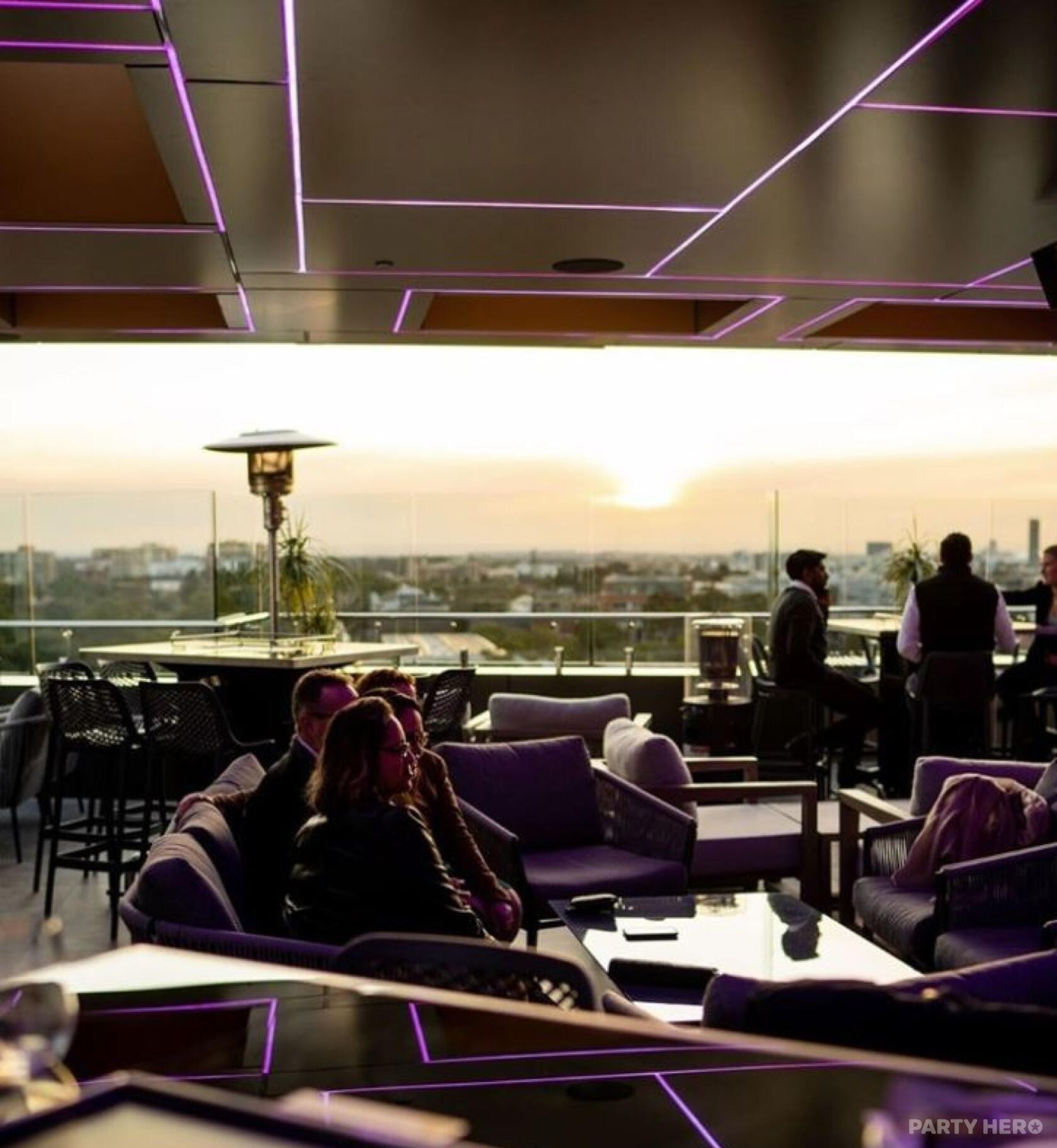 Semi-Private Rooftop Bar at Skye Bar & Lounge - party venue hire