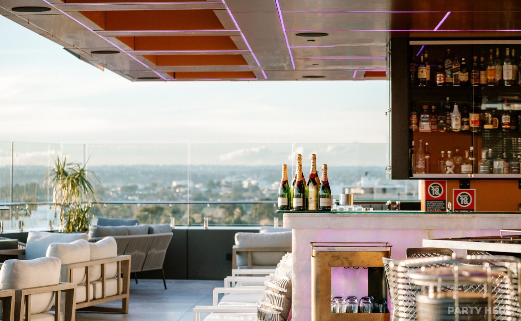 Semi-Private Rooftop Bar at Skye Bar & Lounge - party venue hire