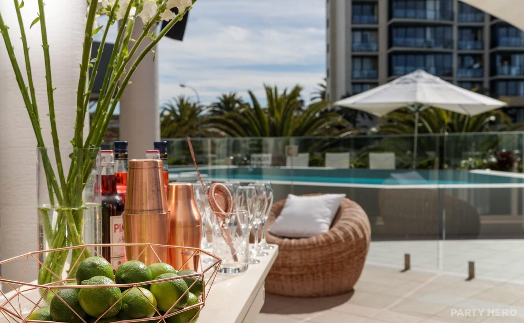 Poolside Balcony at Rydges Cronulla Beachside - party venue hire