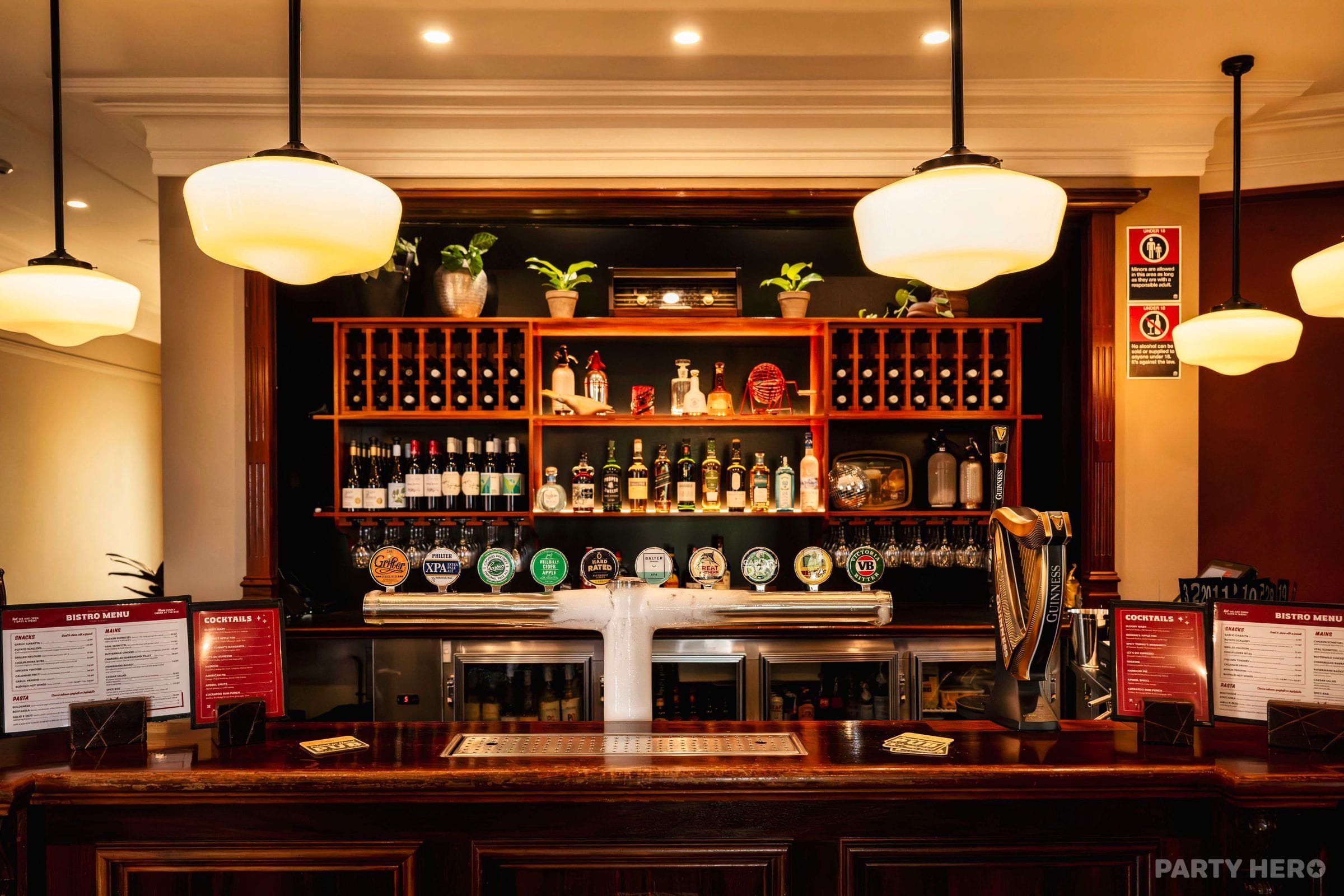 Top Bar at Friend in Hand Hotel - party venue in Sydney