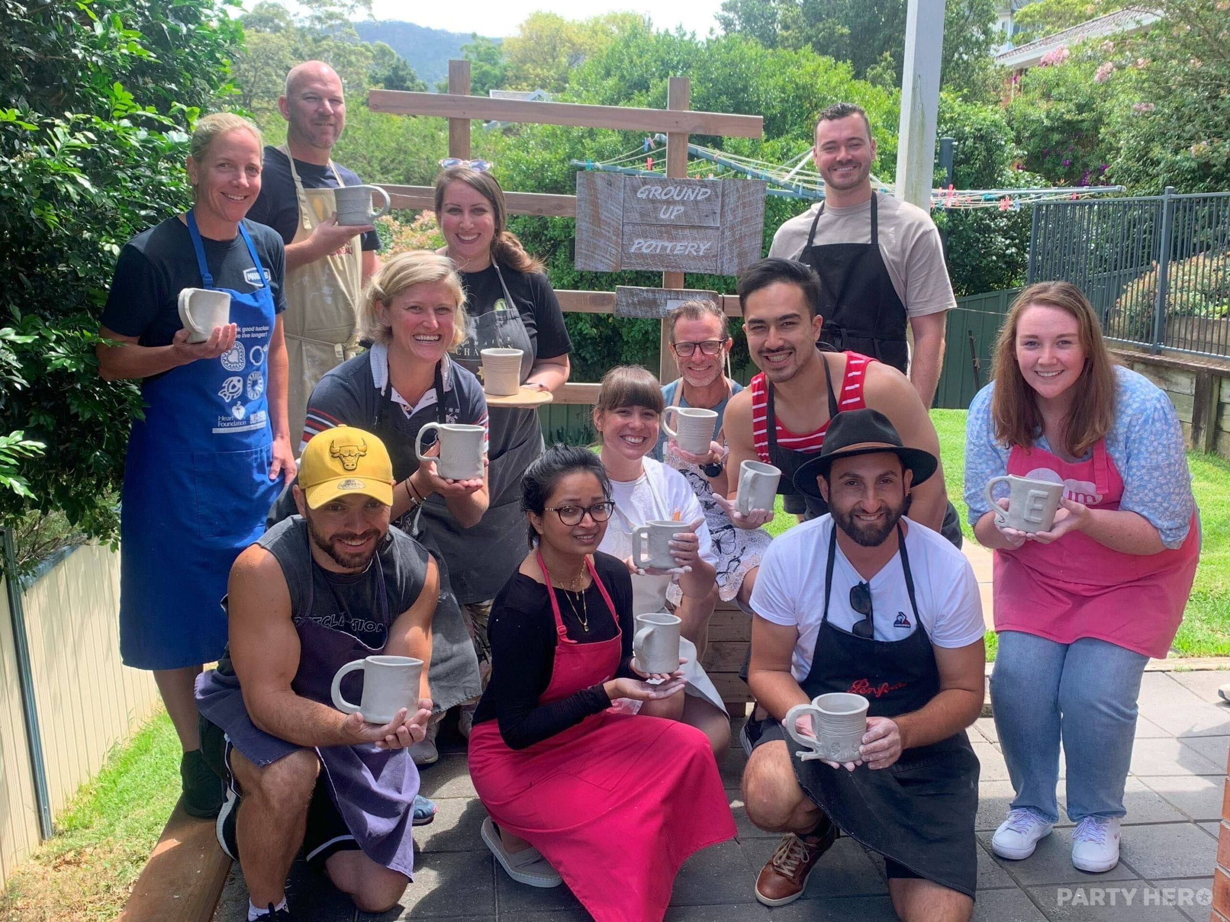 Ground Up Pottery - paint and sip in Wollongong