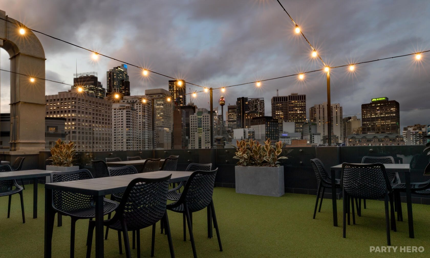The Surry Rooftop at Rydges Sydney Central - party venue hire