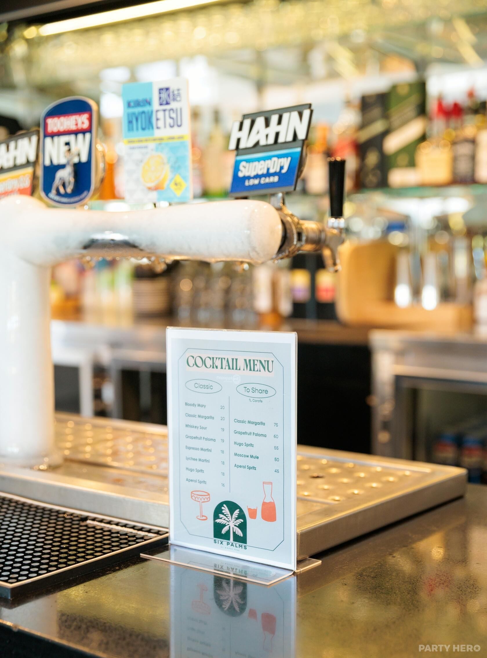 Park View Bar at Moore Park Golf Club - party venue hire
