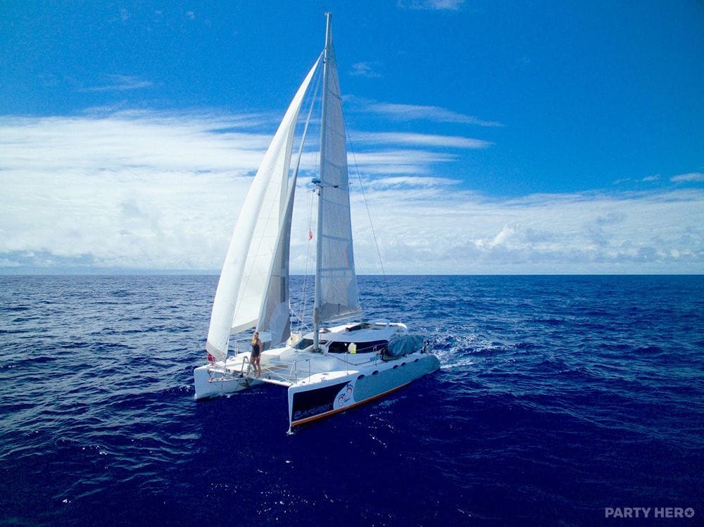 Barefoot catamaran hire on Sydney Harbour