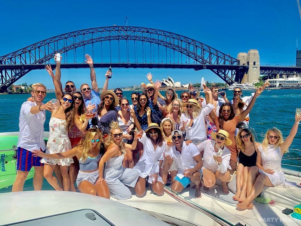 Barefoot catamaran hire on Sydney Harbour