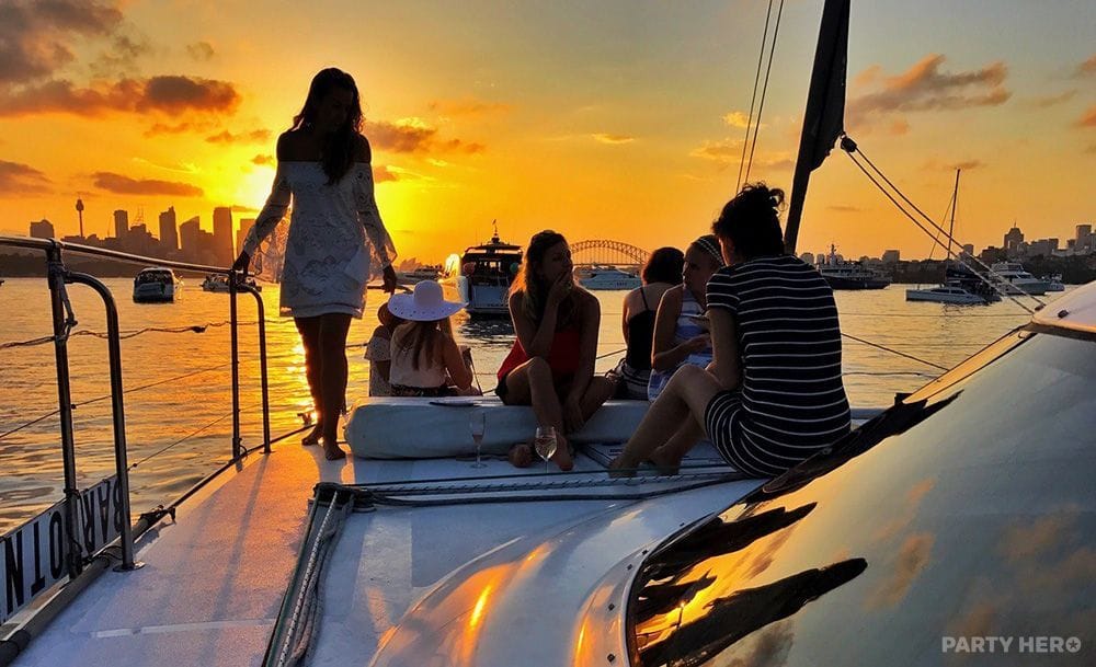 Barefoot catamaran hire on Sydney Harbour