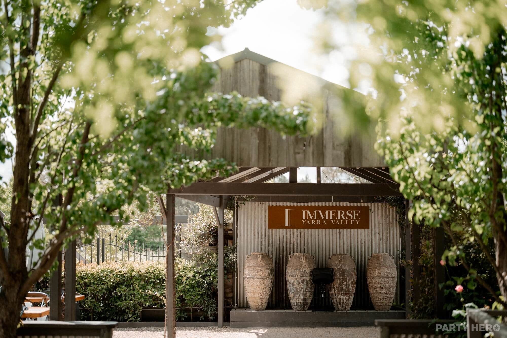 Immerse Winery - party venue in the Yarra Valley