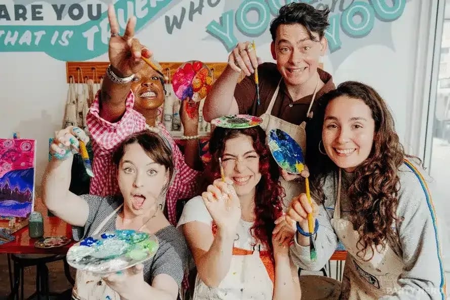 Cork & Chroma paint & sip in Sydney - group bookings