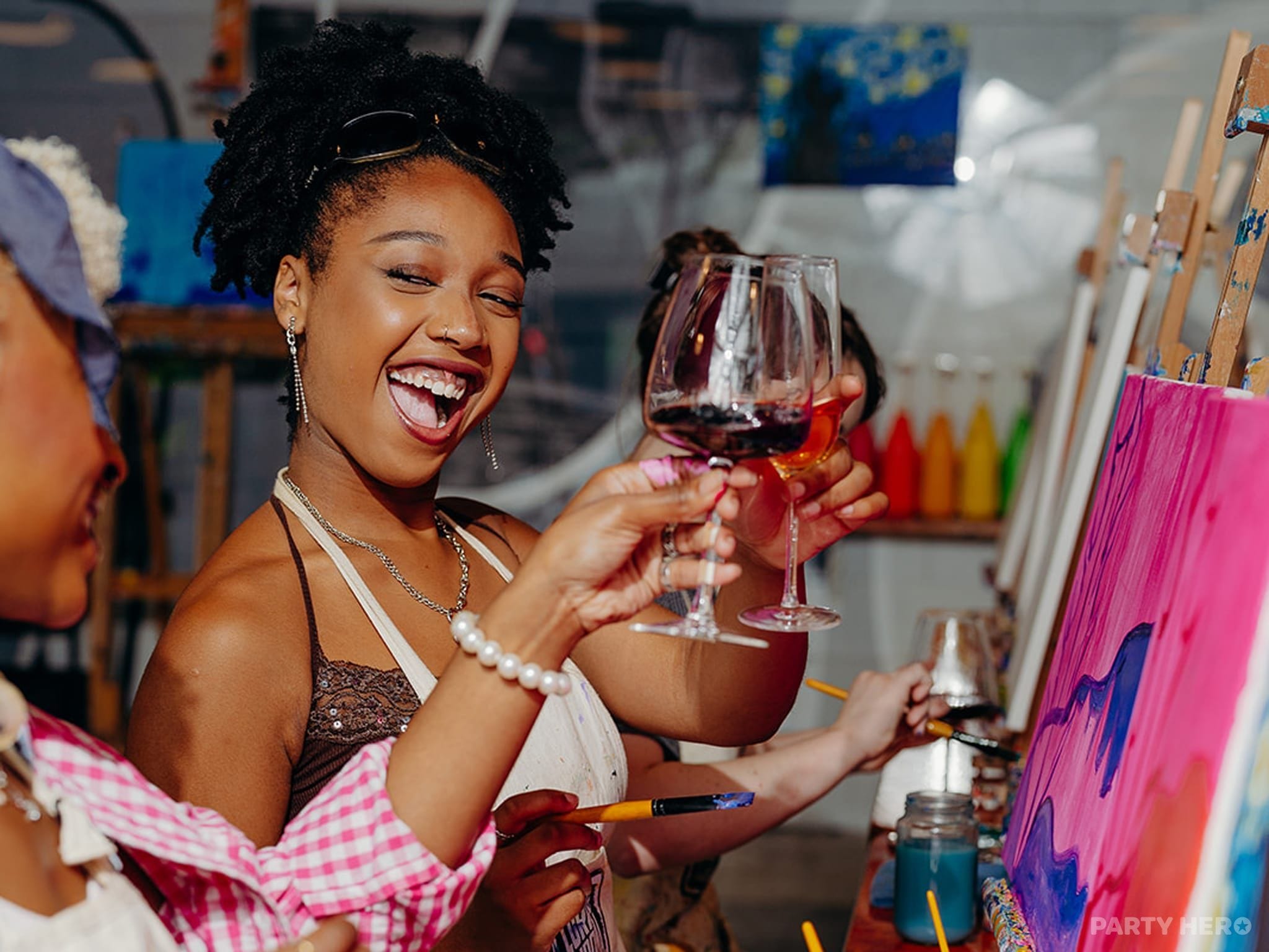 Cork & Chroma paint & sip in Sydney - group bookings