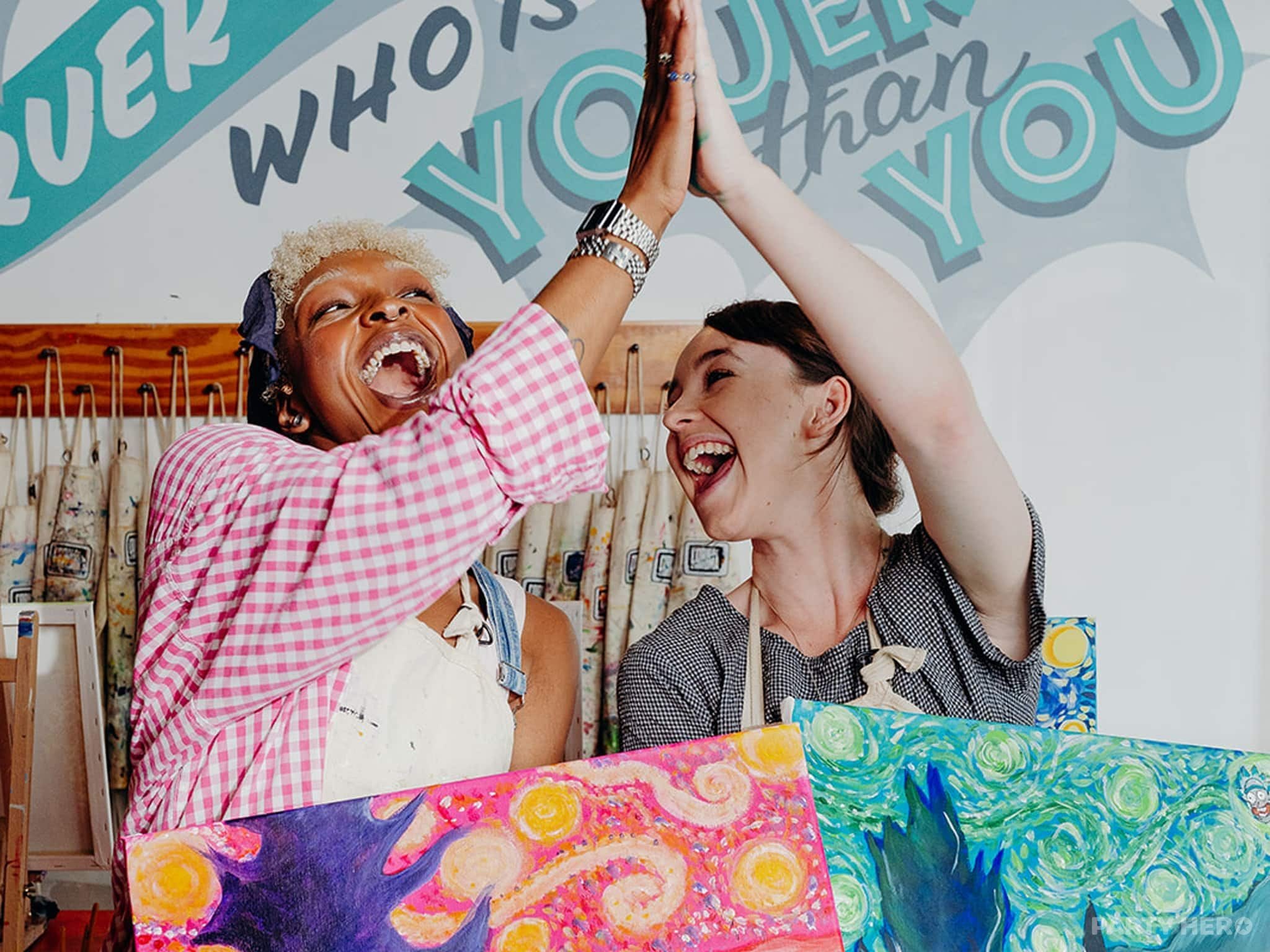 Cork & Chroma paint & sip in Sydney - group bookings
