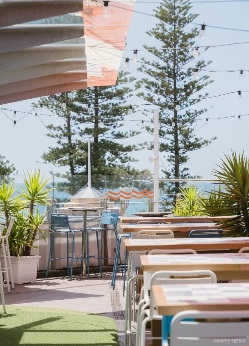 Rooftop Garden Bar at New Brighton Hotel - party venue hire