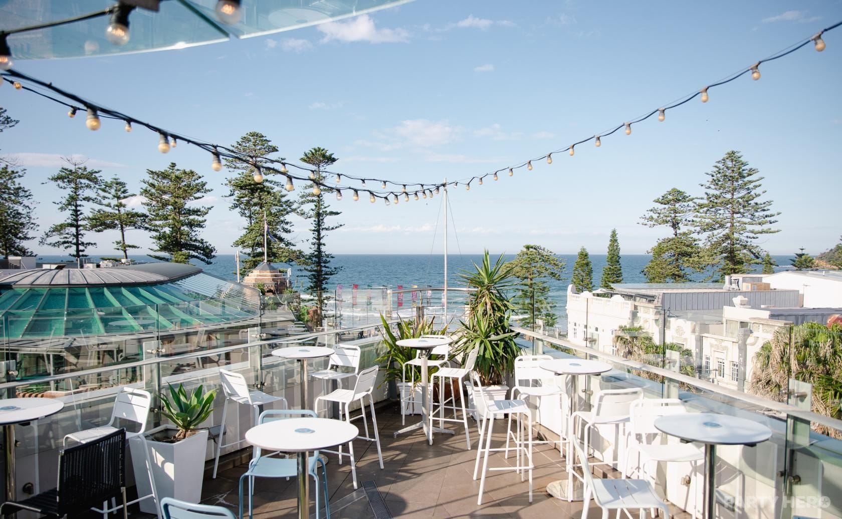 Rooftop Garden Bar at New Brighton Hotel - party venue hire