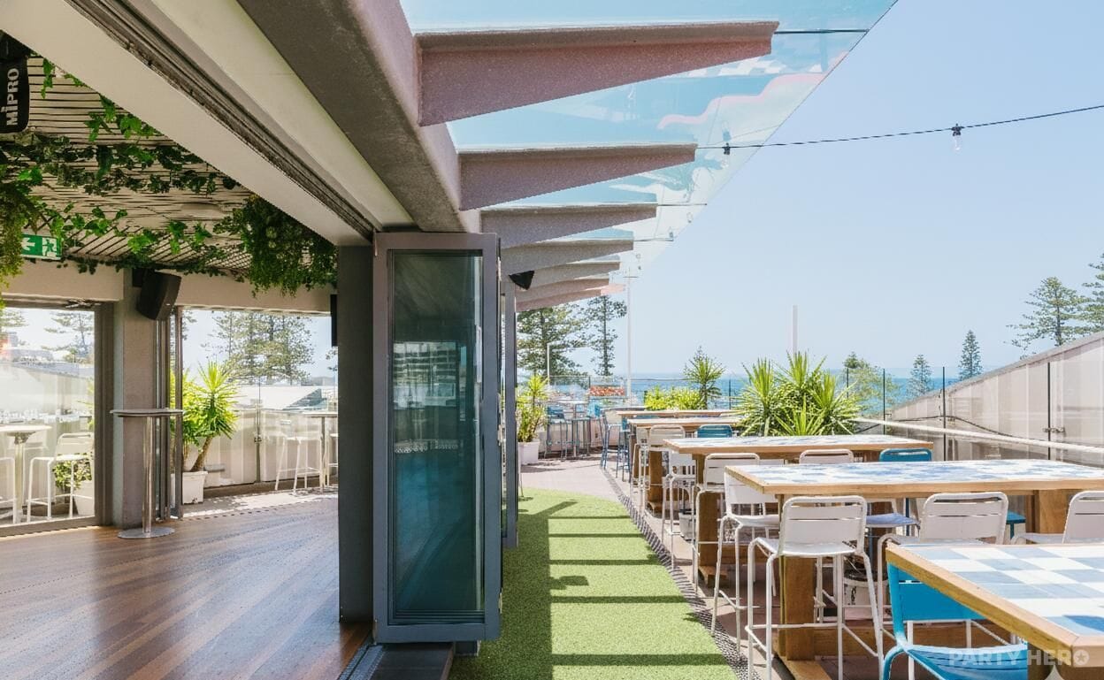 Rooftop Garden Bar at New Brighton Hotel - party venue hire