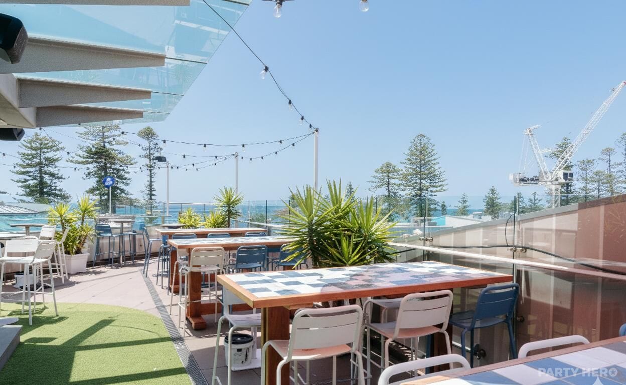 Rooftop Garden Bar at New Brighton Hotel - party venue hire