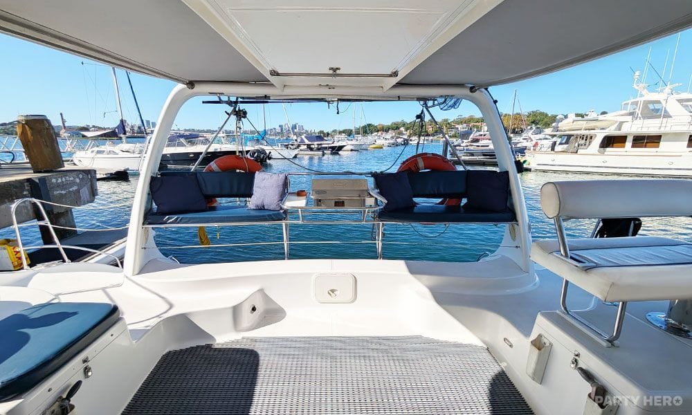 Elysium II catamaran hire on Sydney Harbour