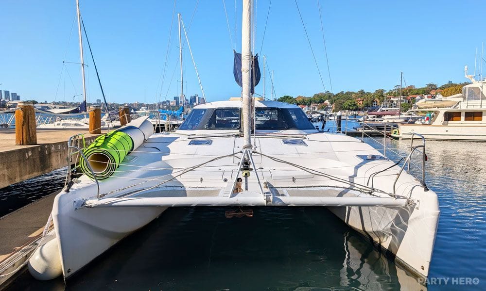 Elysium II catamaran hire on Sydney Harbour