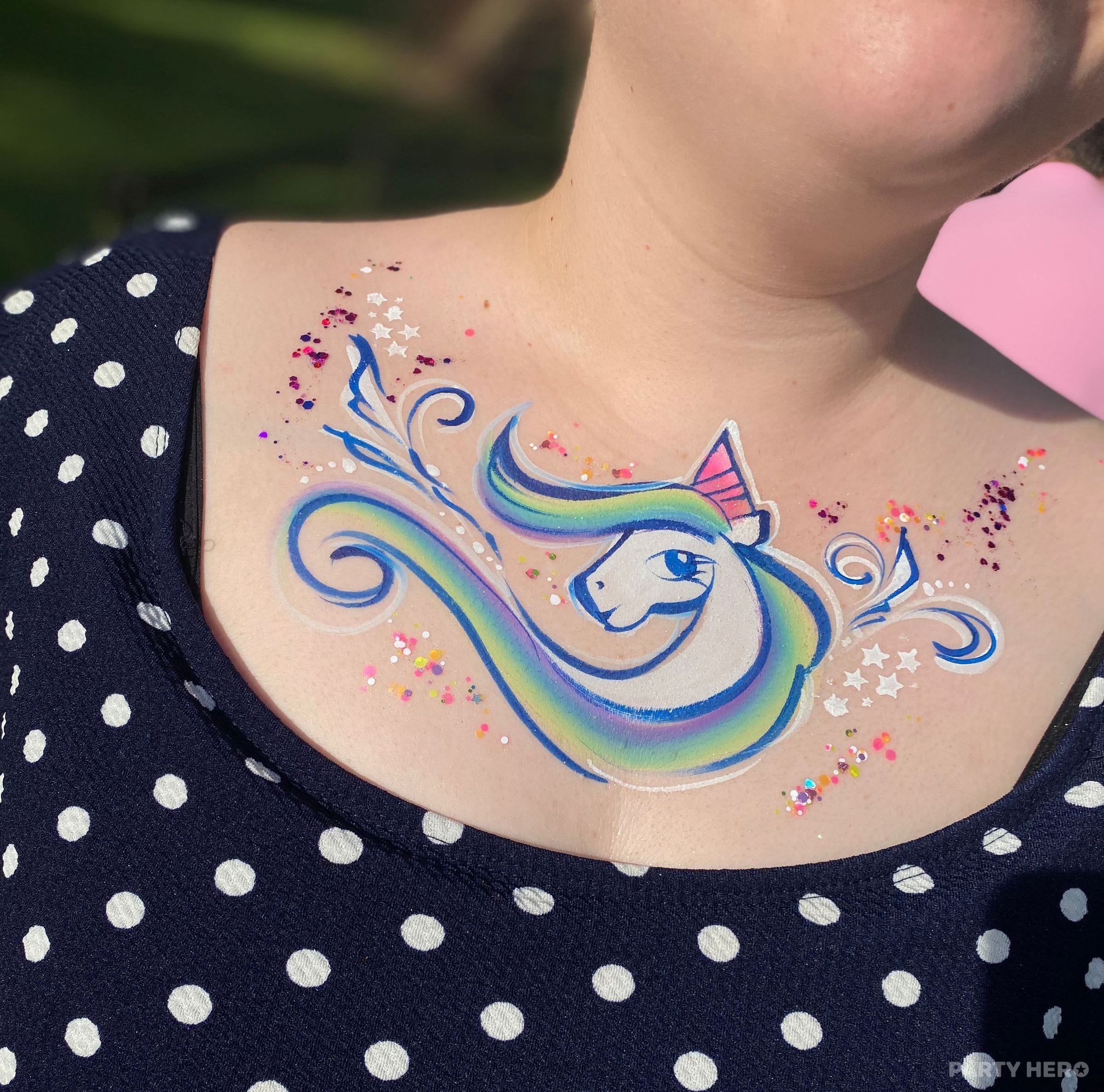 Rosy Red Face Painting - entertainment in Melbourne