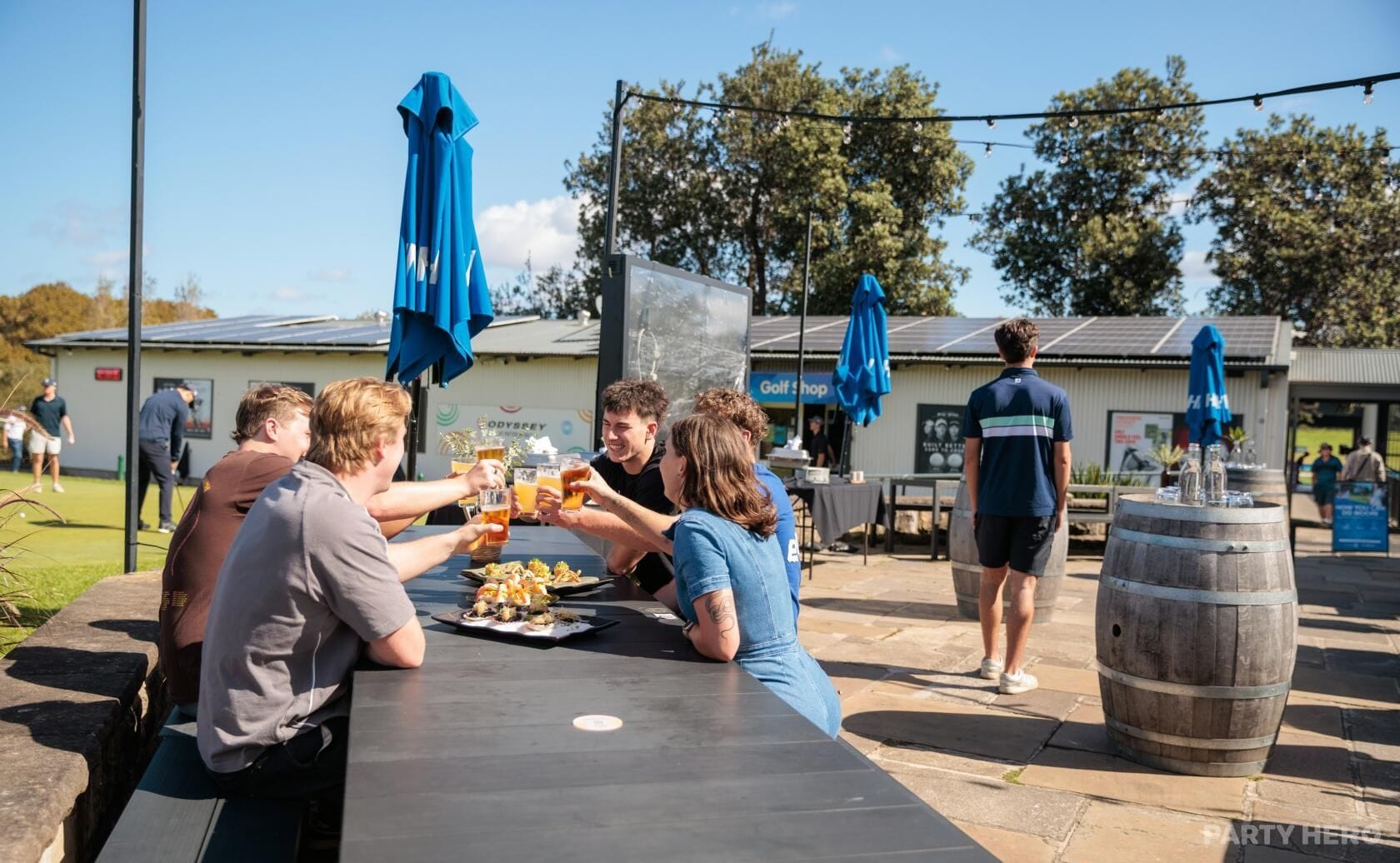 The Lower Patio Terrace at Moore Park Golf Club - party venue hire
