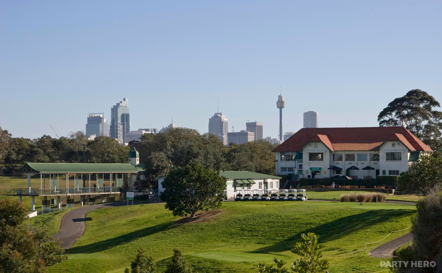 The Lower Patio Terrace at Moore Park Golf Club - party venue hire