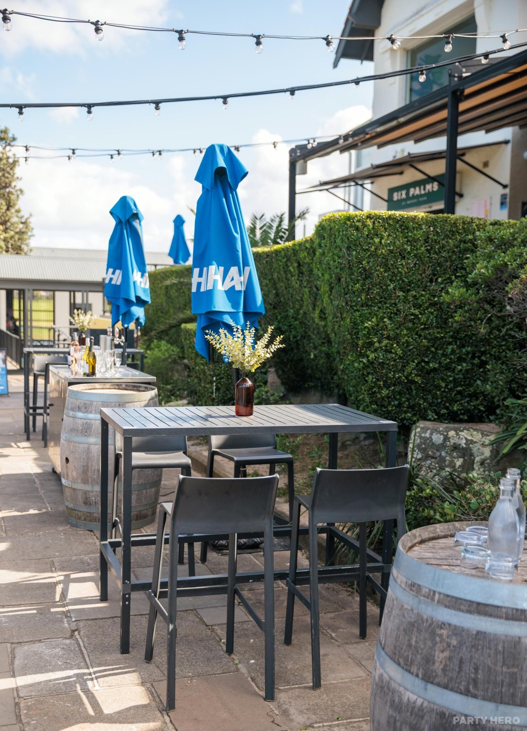 The Lower Patio Terrace at Moore Park Golf Club - party venue hire