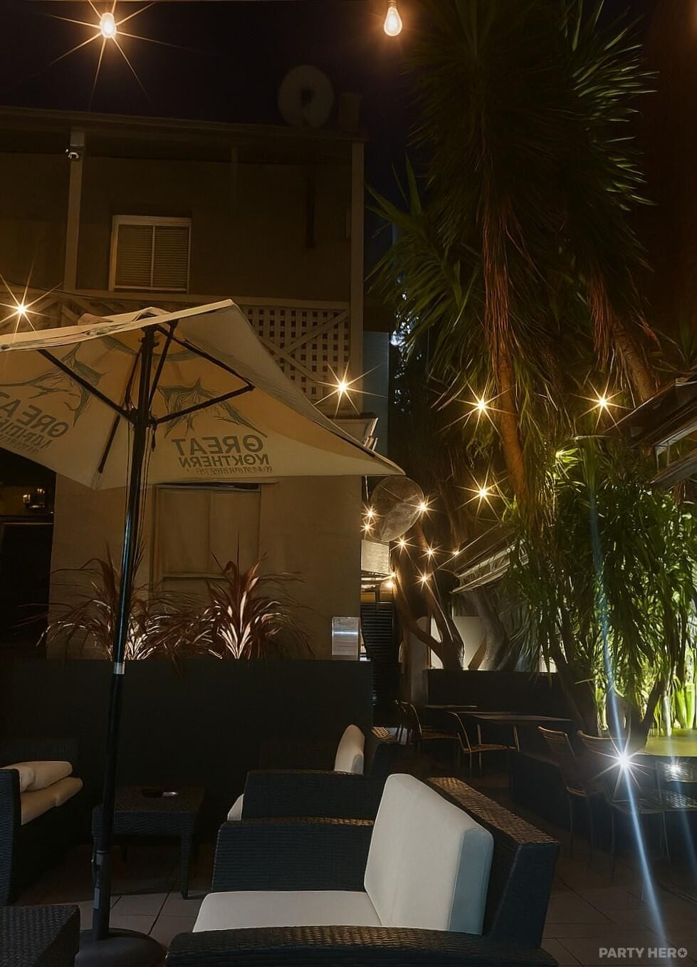 Outdoor Area at Woolpack Hotel - party venue hire