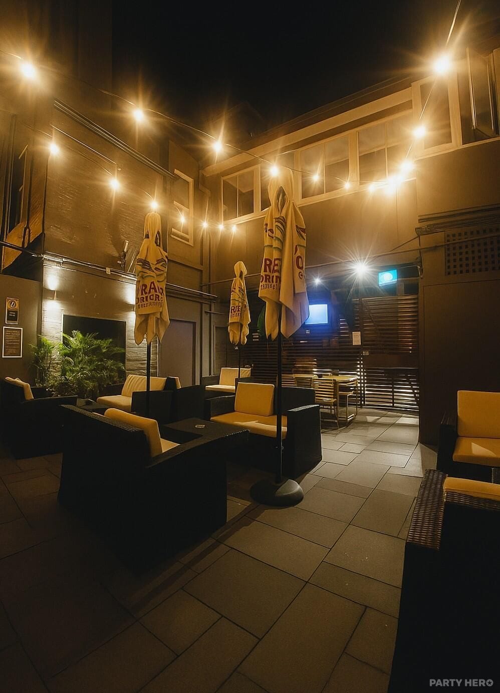 Outdoor Area at Woolpack Hotel - party venue hire