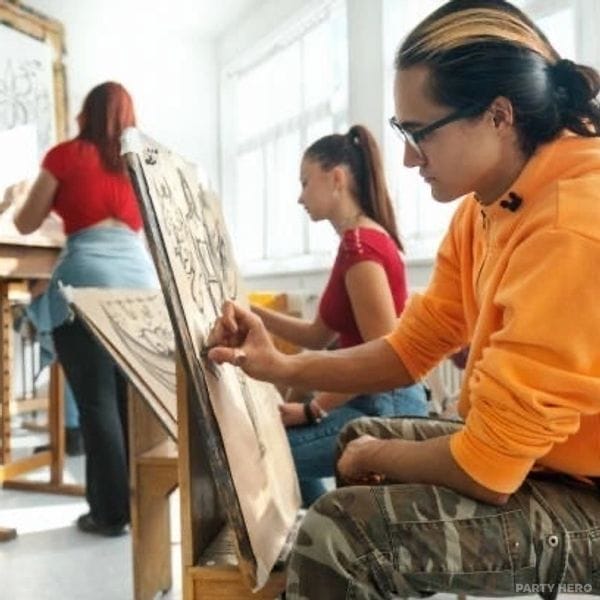 Wave Art paint & sip in Sydney - group bookings